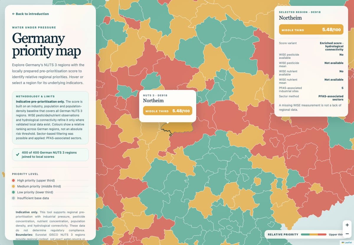 Germany priority map, built by a student team at ESCP Berlin